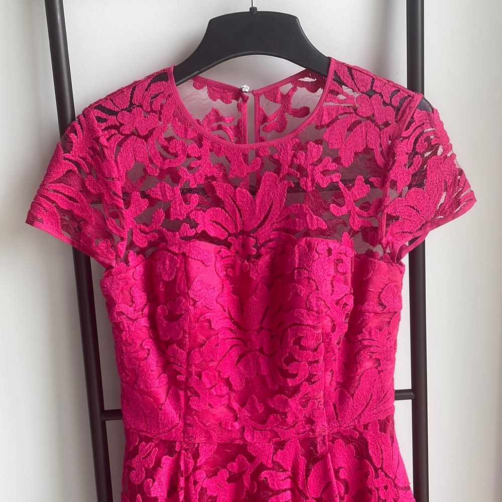 Ted Baker Size 1  Fuchsia Lace Dress
